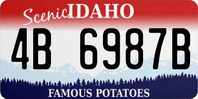 ID license plate 4B6987B