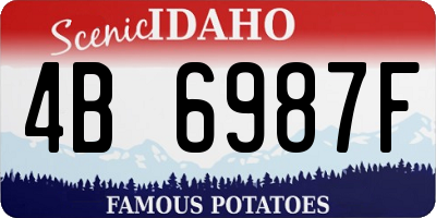 ID license plate 4B6987F