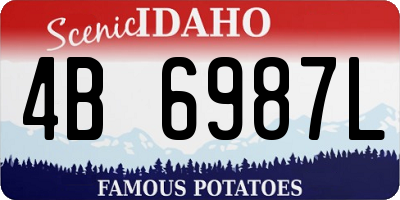 ID license plate 4B6987L