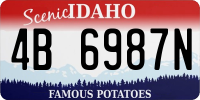 ID license plate 4B6987N