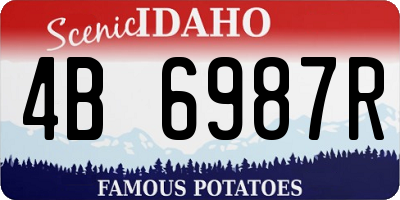 ID license plate 4B6987R