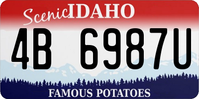 ID license plate 4B6987U