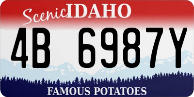 ID license plate 4B6987Y