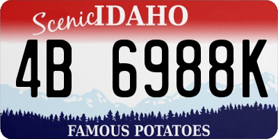 ID license plate 4B6988K