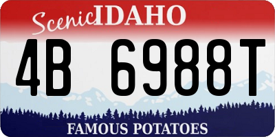 ID license plate 4B6988T