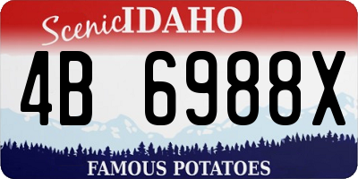 ID license plate 4B6988X