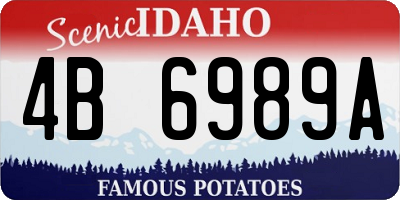 ID license plate 4B6989A