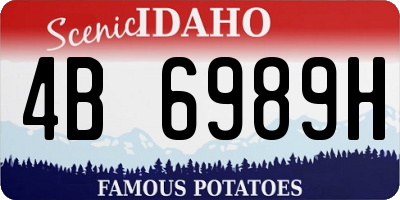 ID license plate 4B6989H