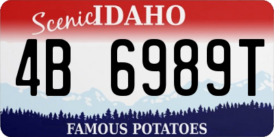 ID license plate 4B6989T