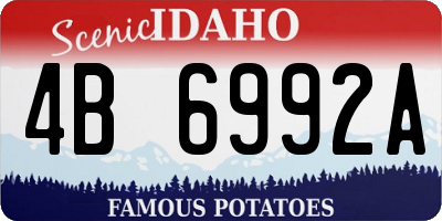 ID license plate 4B6992A