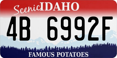 ID license plate 4B6992F