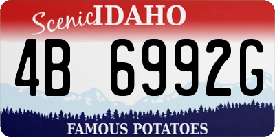 ID license plate 4B6992G