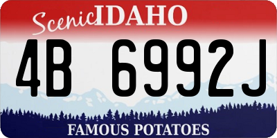 ID license plate 4B6992J