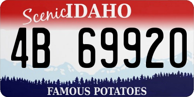 ID license plate 4B6992O