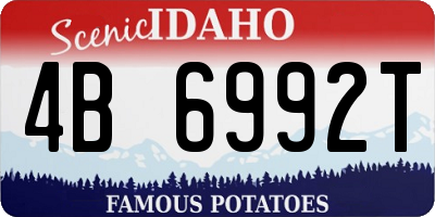 ID license plate 4B6992T