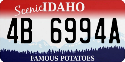 ID license plate 4B6994A