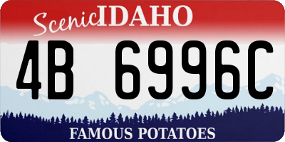 ID license plate 4B6996C