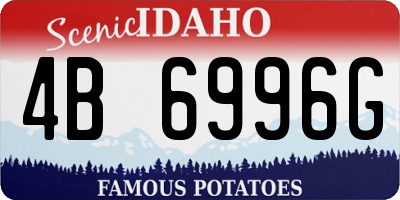ID license plate 4B6996G