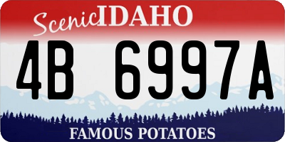 ID license plate 4B6997A