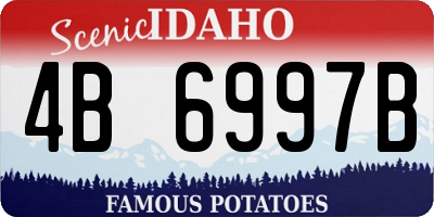 ID license plate 4B6997B