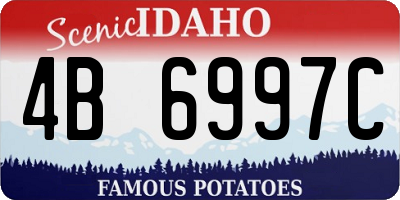 ID license plate 4B6997C