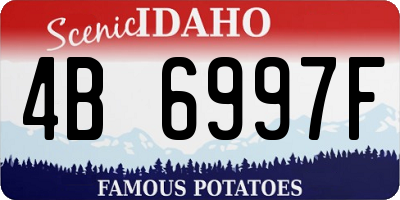 ID license plate 4B6997F