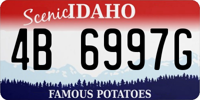 ID license plate 4B6997G