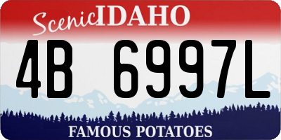 ID license plate 4B6997L