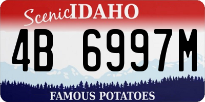ID license plate 4B6997M