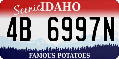 ID license plate 4B6997N