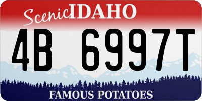 ID license plate 4B6997T