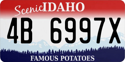 ID license plate 4B6997X