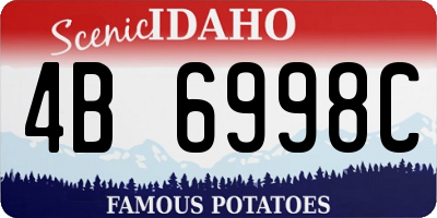 ID license plate 4B6998C