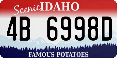 ID license plate 4B6998D