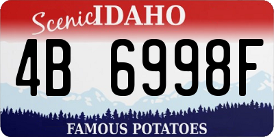 ID license plate 4B6998F