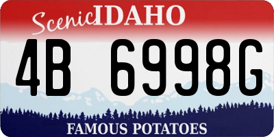 ID license plate 4B6998G