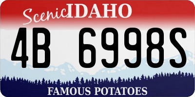 ID license plate 4B6998S