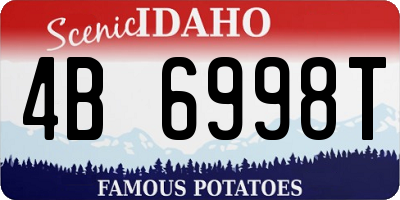 ID license plate 4B6998T