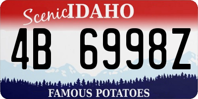 ID license plate 4B6998Z