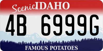 ID license plate 4B6999G