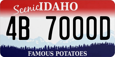 ID license plate 4B7000D