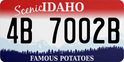 ID license plate 4B7002B