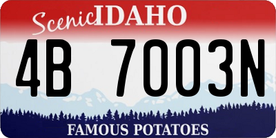 ID license plate 4B7003N