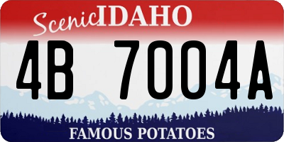 ID license plate 4B7004A