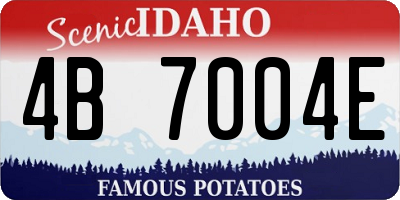 ID license plate 4B7004E