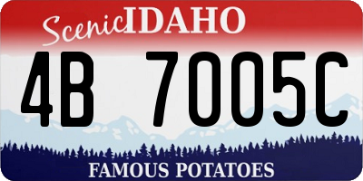 ID license plate 4B7005C