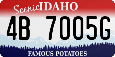 ID license plate 4B7005G