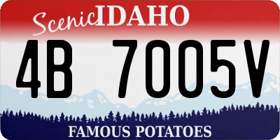 ID license plate 4B7005V