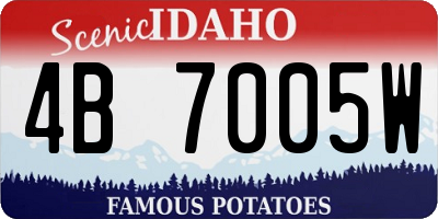 ID license plate 4B7005W