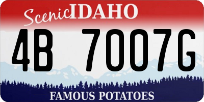 ID license plate 4B7007G